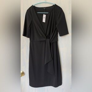 NWT Ann Taylor LOFT Black Short Sleeve Shirtdress Shirt Dress  Small